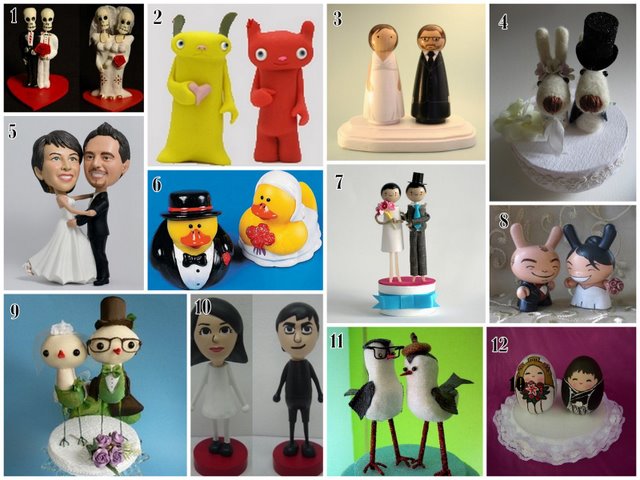 Let me know if you have seen another unique wedding cake topper and where